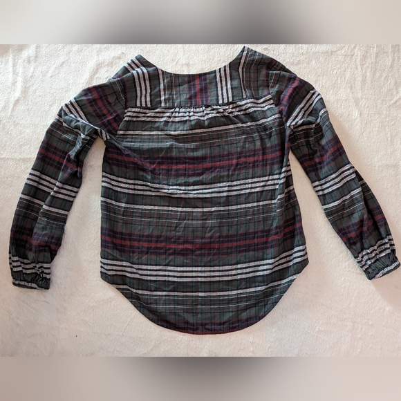 Madewell V-Neck Button-Down Shirt in Pineview Plaid - Picture 10 of 13